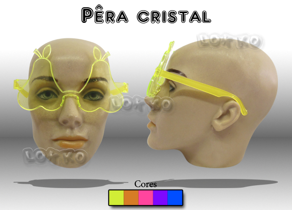 Óculos de festa pêra cristal